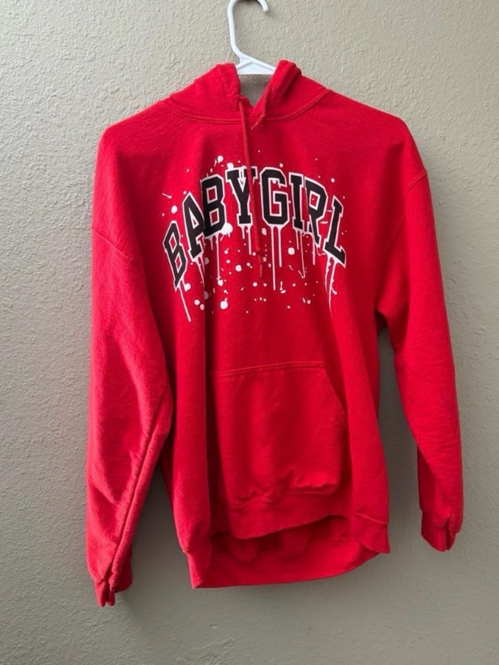 Red "BABYGIRL" Graphic Hoodie